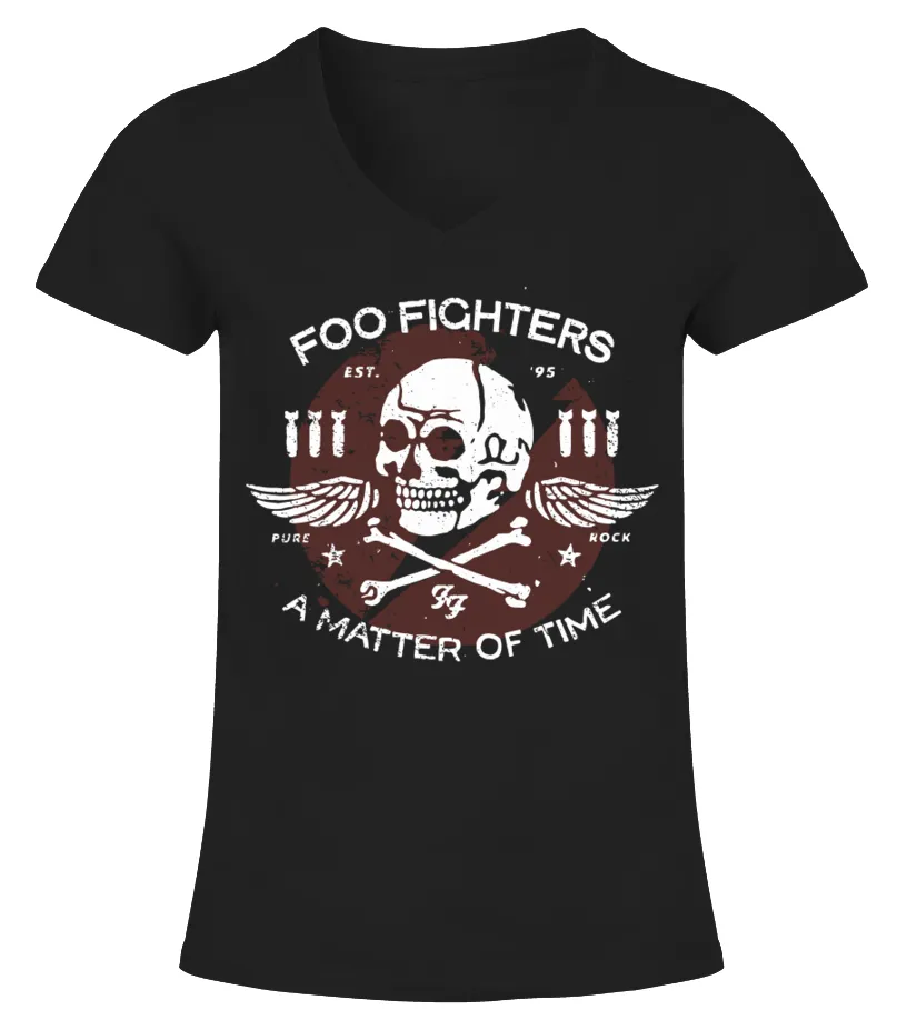 012. Foo Fighters BK Camiseta cuello pico Mujer