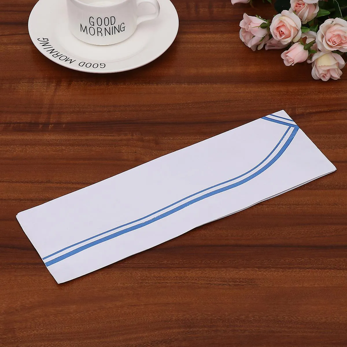 40pcs Disposable Chef Hats Lightweight Headgear Simple Head Kitchen Accessories for Cooks Blue