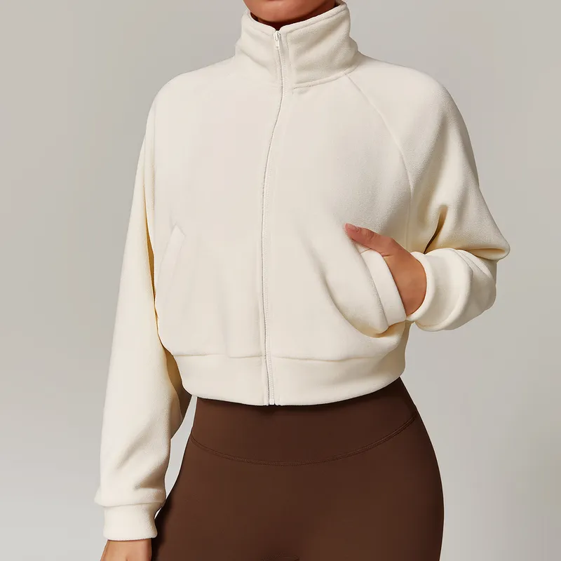 582A Collar de pie para mujer Collar yoga cálido para correr y hacer ejercicio con chaqueta a prueba de viento y 3D para fitness