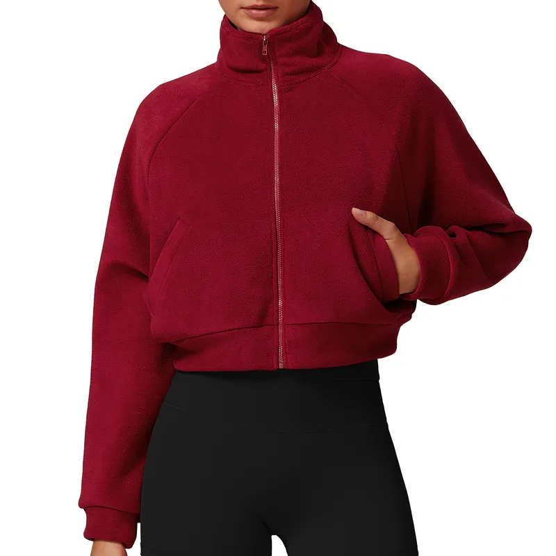 582A Collar de pie para mujer Collar yoga cálido para correr y hacer ejercicio con chaqueta a prueba de viento y 3D para fitness