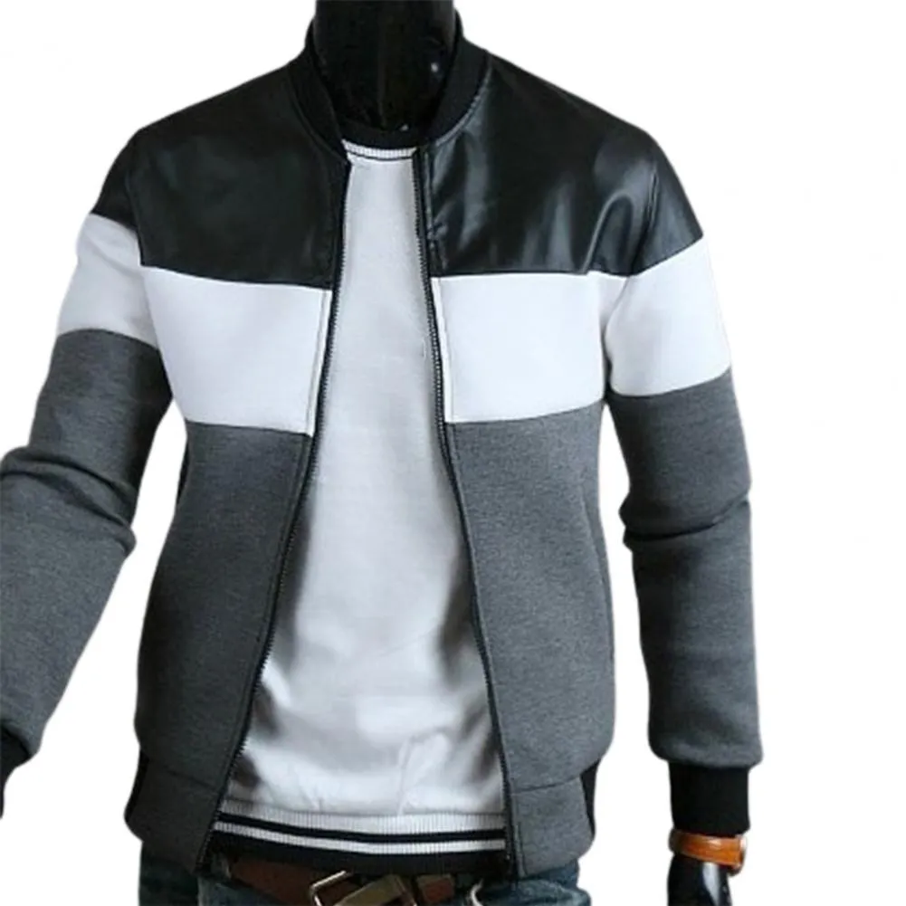 Abrigo Con Bolsillos Oblicuos Para Hombre