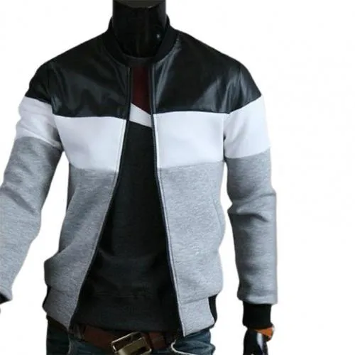 Abrigo Con Bolsillos Oblicuos Para Hombre