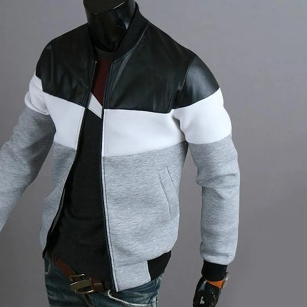 Abrigo Con Bolsillos Oblicuos Para Hombre