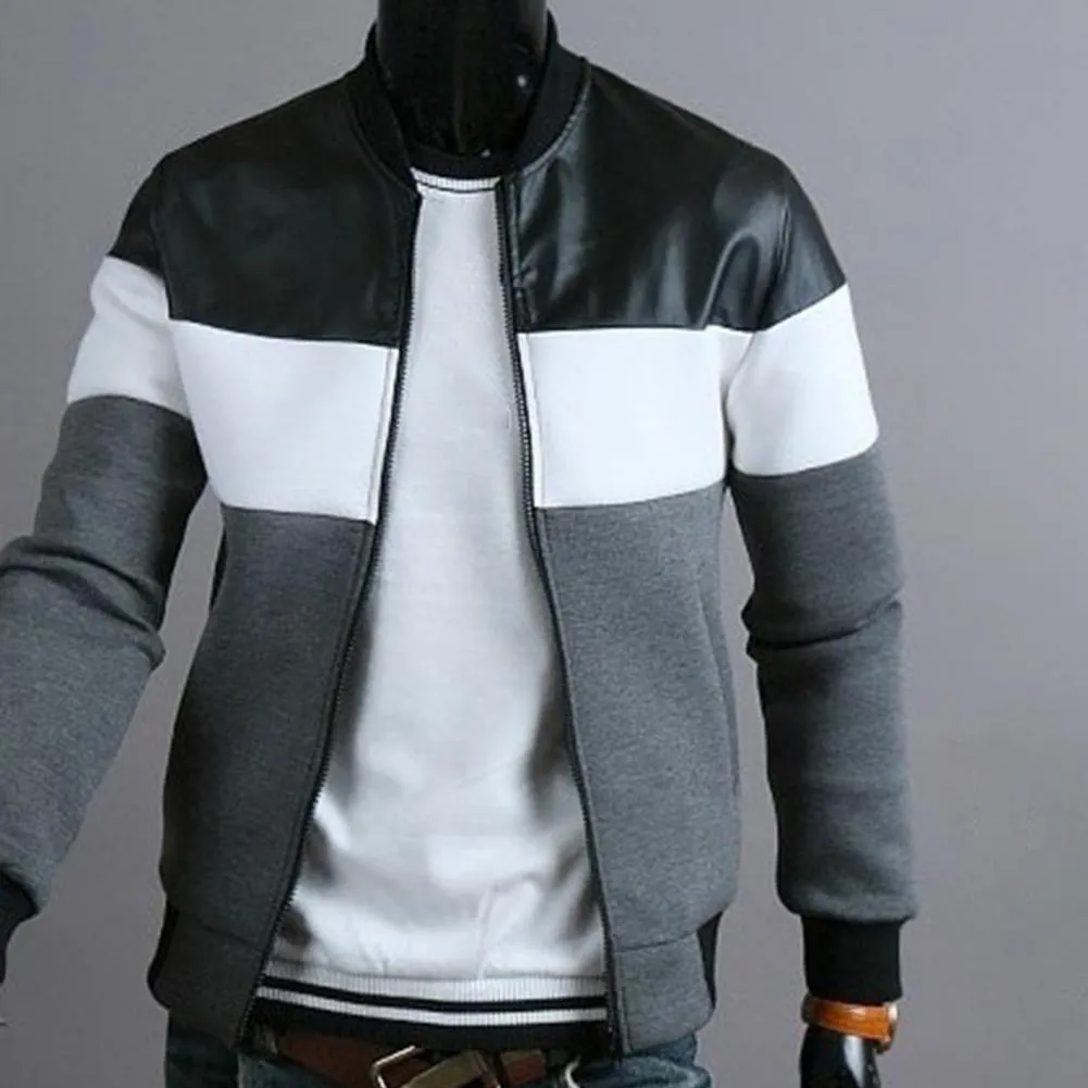 Abrigo Con Bolsillos Oblicuos Para Hombre