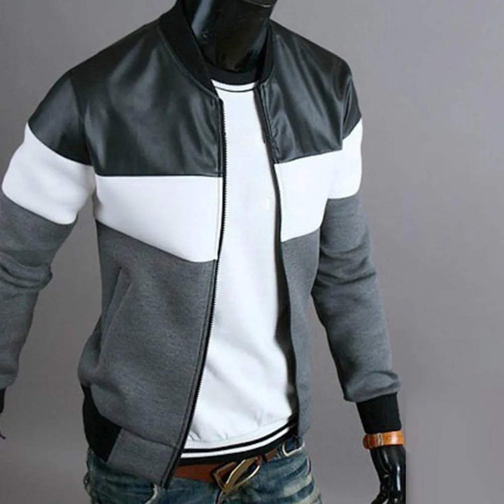 Abrigo Con Bolsillos Oblicuos Para Hombre