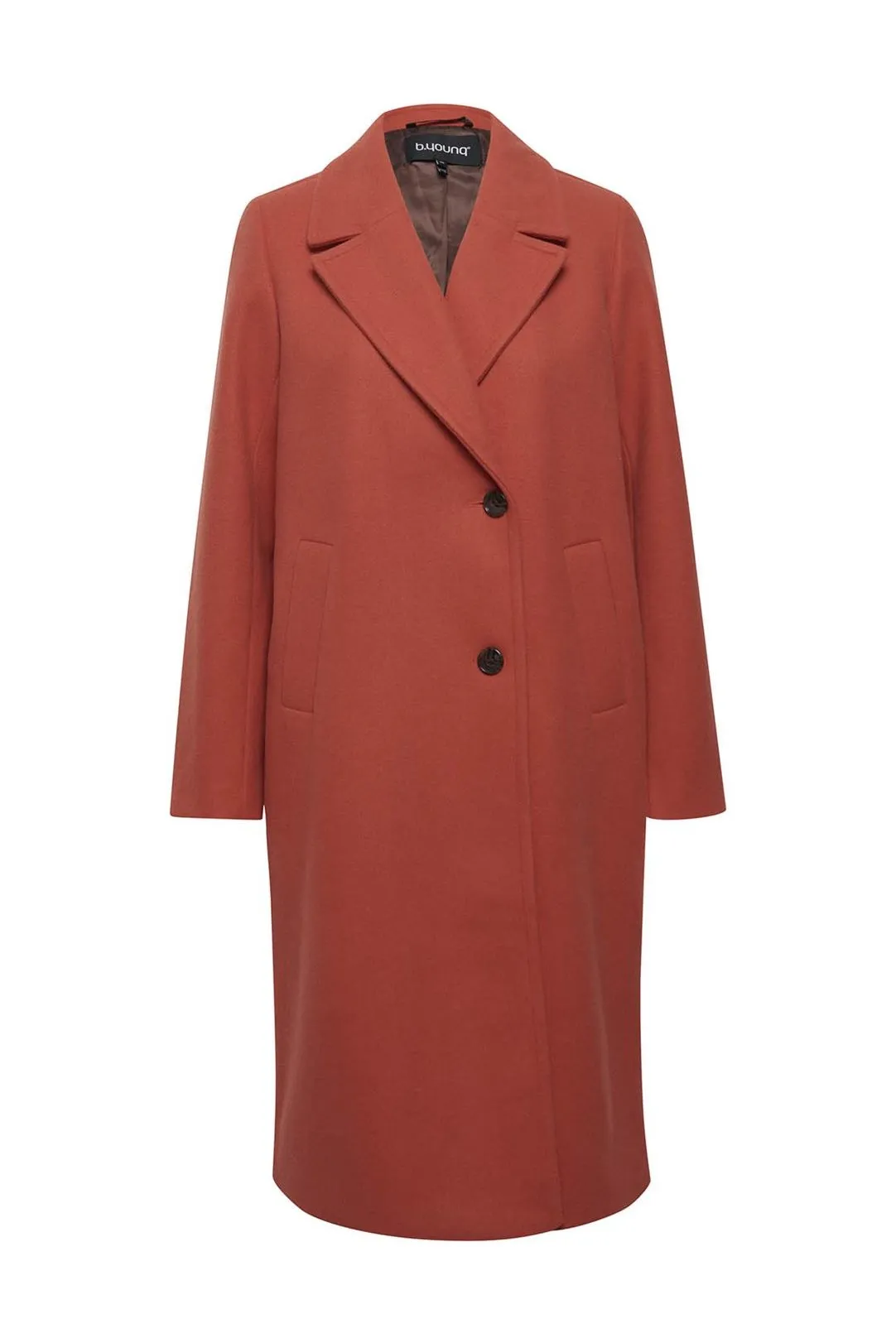 ABRIGO DE PAÑO MUJER LARGO ROJO