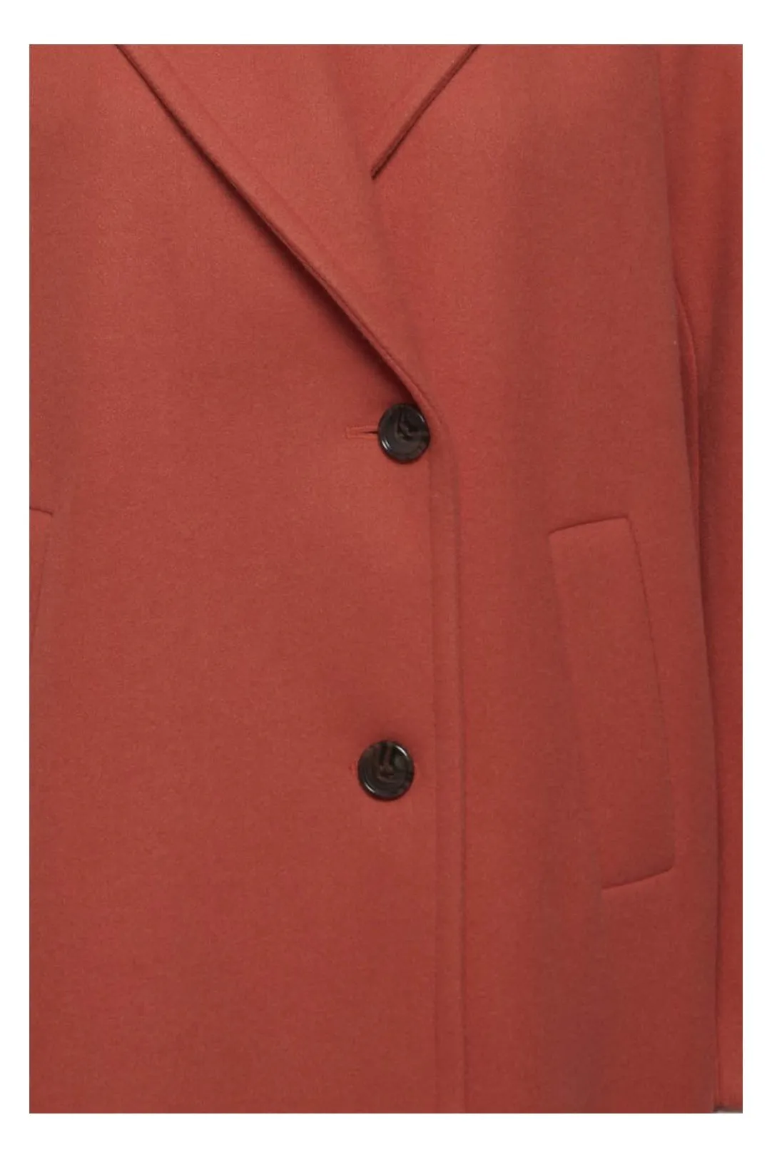 ABRIGO DE PAÑO MUJER LARGO ROJO