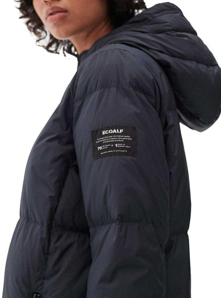 abrigo ecoalf madison azul marino mujer