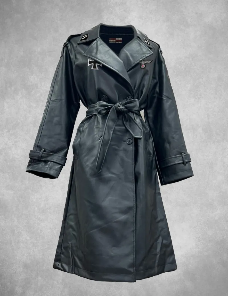 Abrigo Ecopiel de mujer GERMAN negro