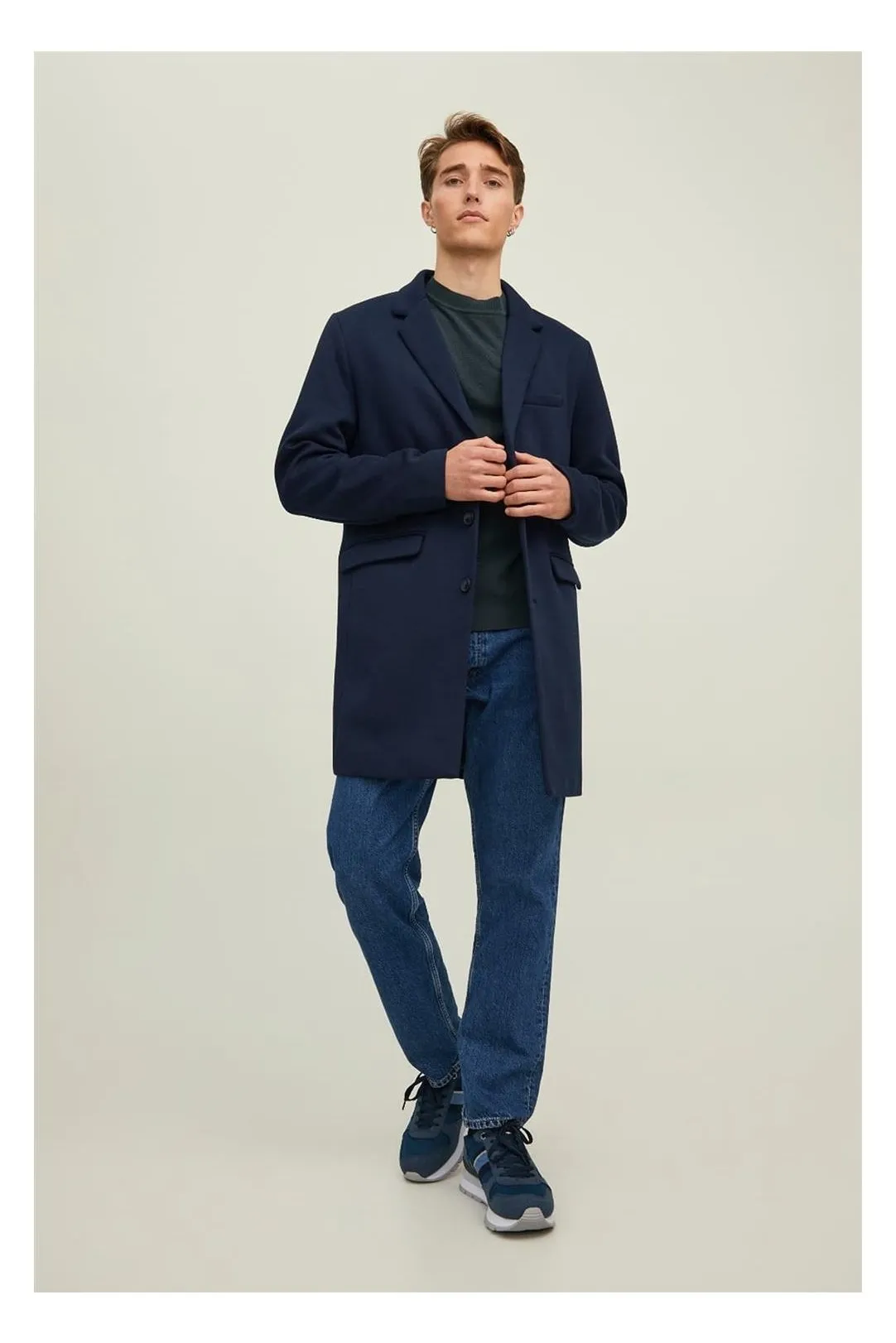 Abrigo hombre Jjeknitted azul
