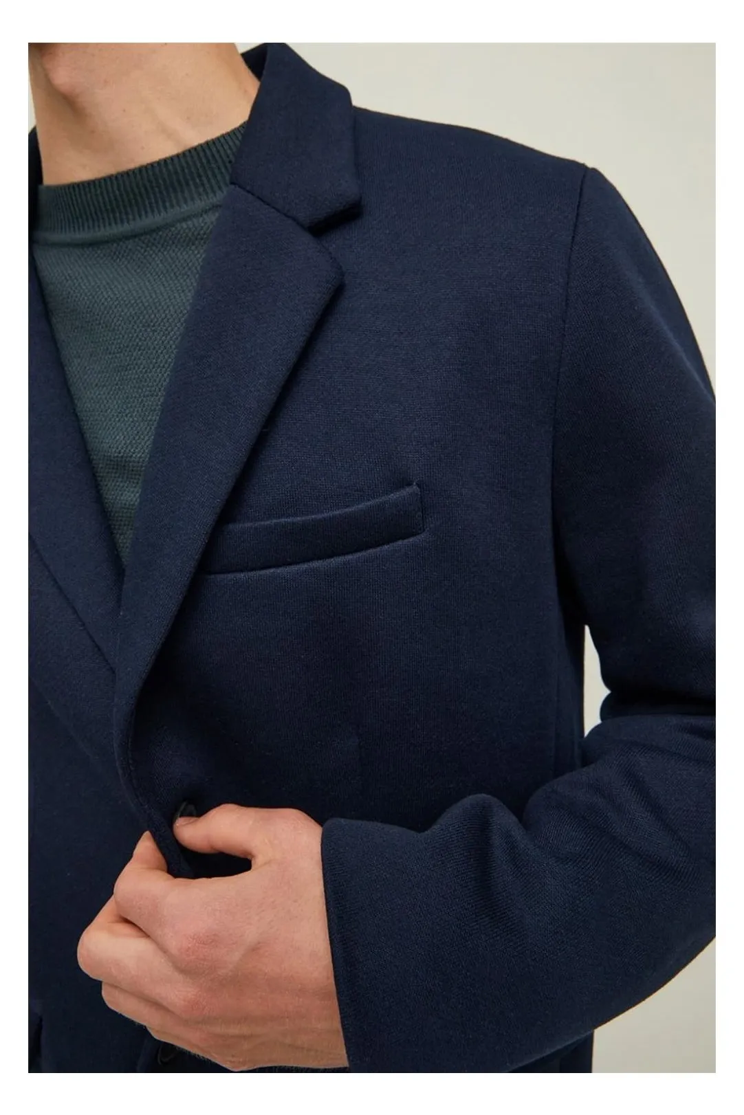 Abrigo hombre Jjeknitted azul
