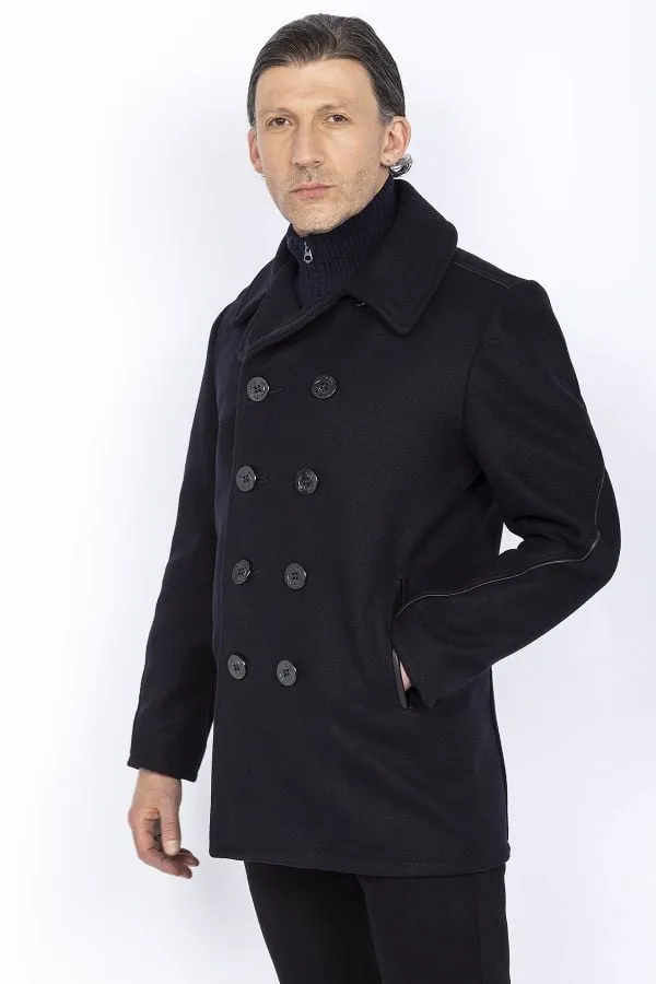 Abrigo Hombre Schott Caban 740C Navy