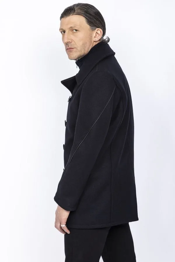 Abrigo Hombre Schott Caban 740C Navy