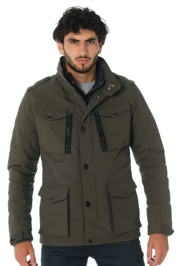 Abrigo Hombre Schott Field Kaki