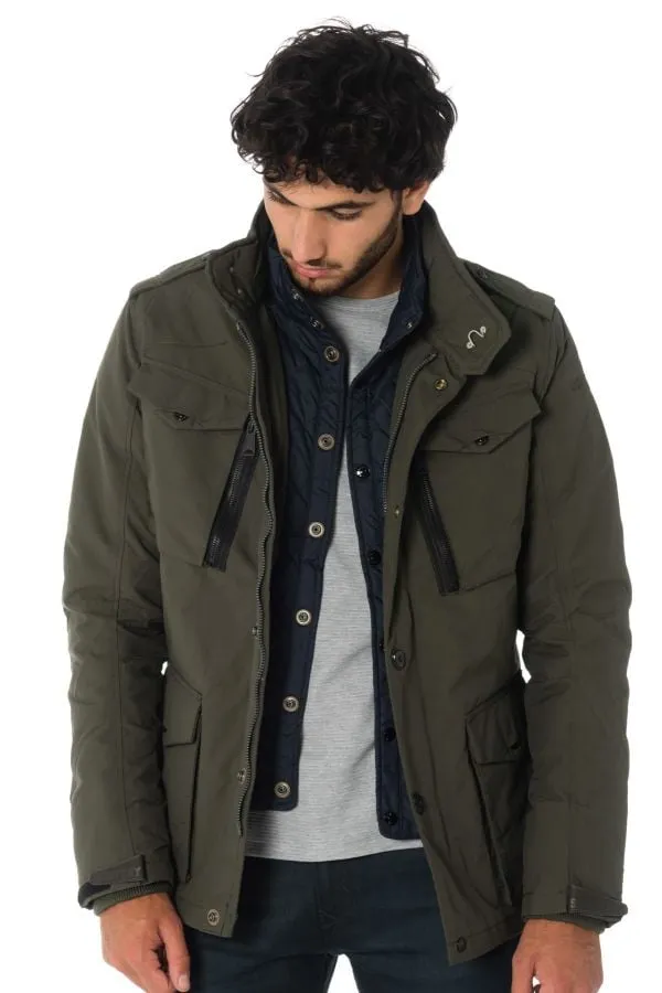 Abrigo Hombre Schott Field Kaki