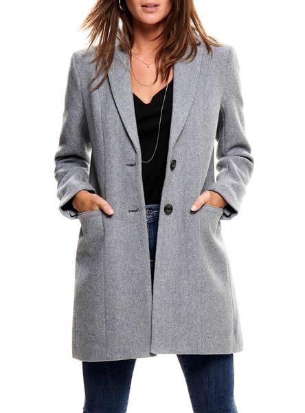 abrigo only carmelita gris mujer