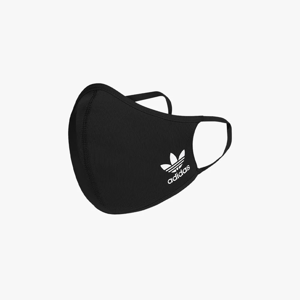 adidas Face Cover Small Pack of 3 Black Masks HB7856