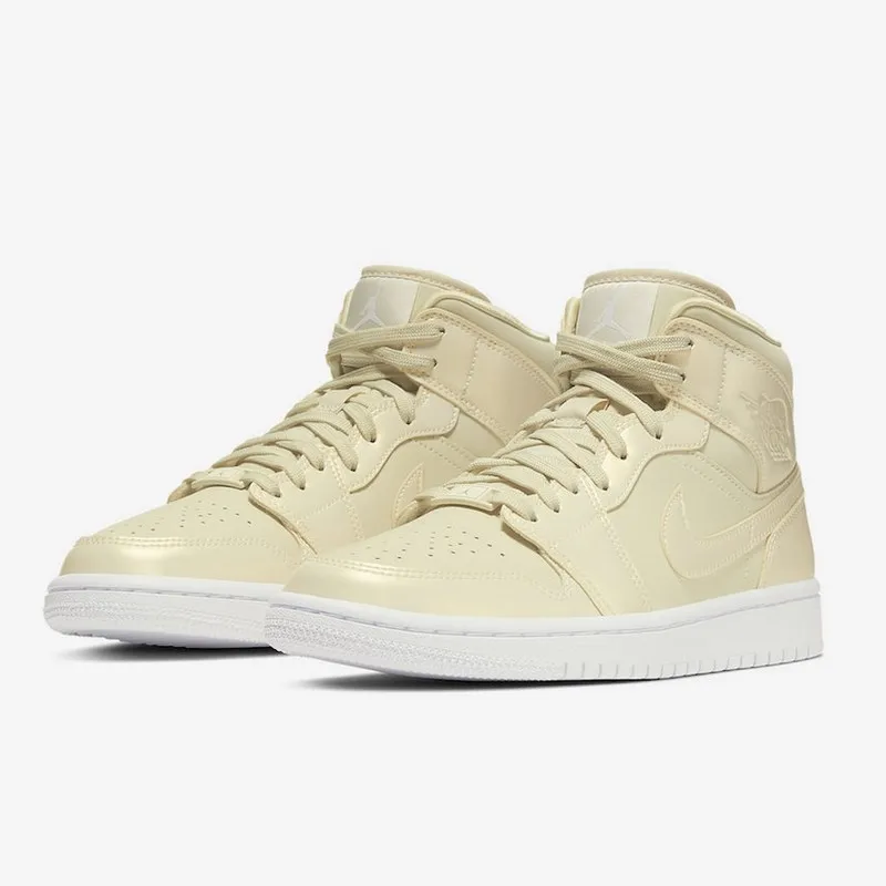Air Jordan 1 Mid Fossil Lemon Yellow