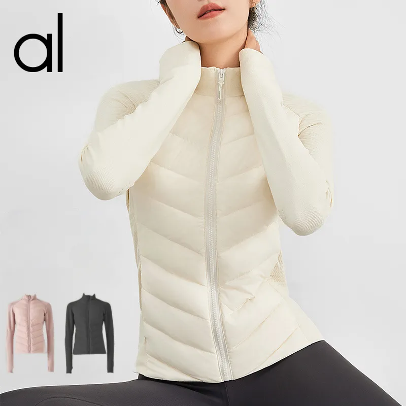 AL Nueva chaqueta de yoga Down for It All Chaquetas de gama alta para mujer con plumón de ganso blanco Sudaderas ligeras para co
