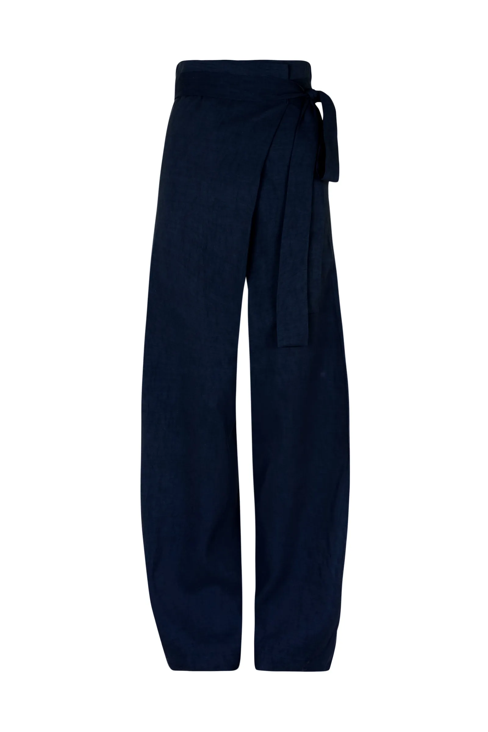 Arco, deep blue linen and cupro pants