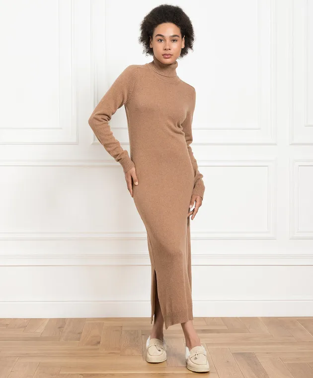 Babe Pay Pls Brown cashmere dress