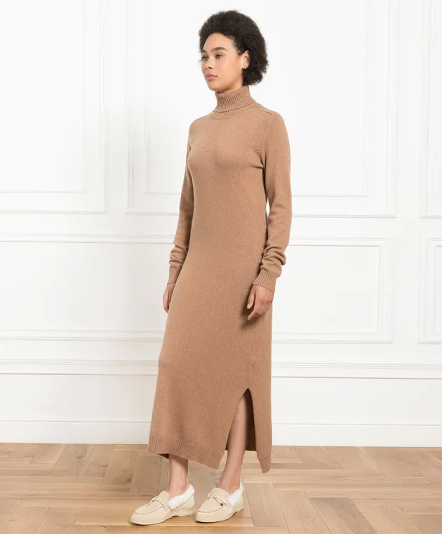 Babe Pay Pls Brown cashmere dress