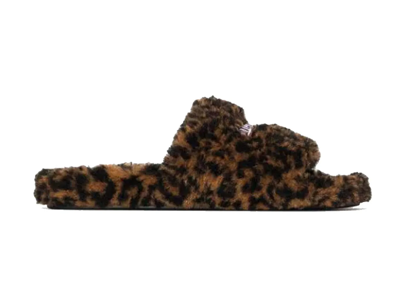 Balenciaga Furry Slide Leopard Brown Black