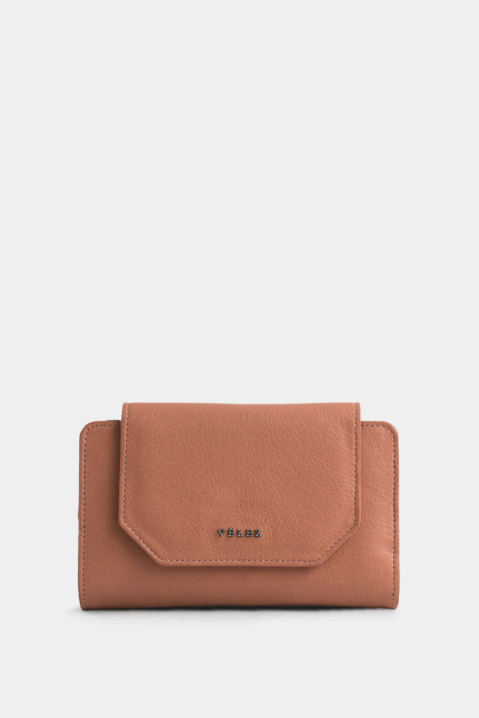 Billetera bravo de cuero para mujer corte hexagonal