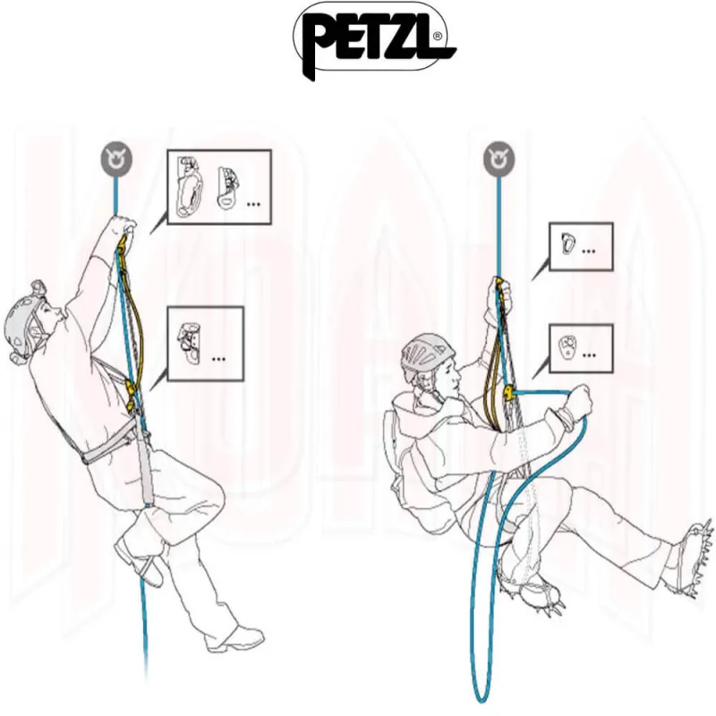 Bloqueador ventral para cuerdas CROLL L Petzl