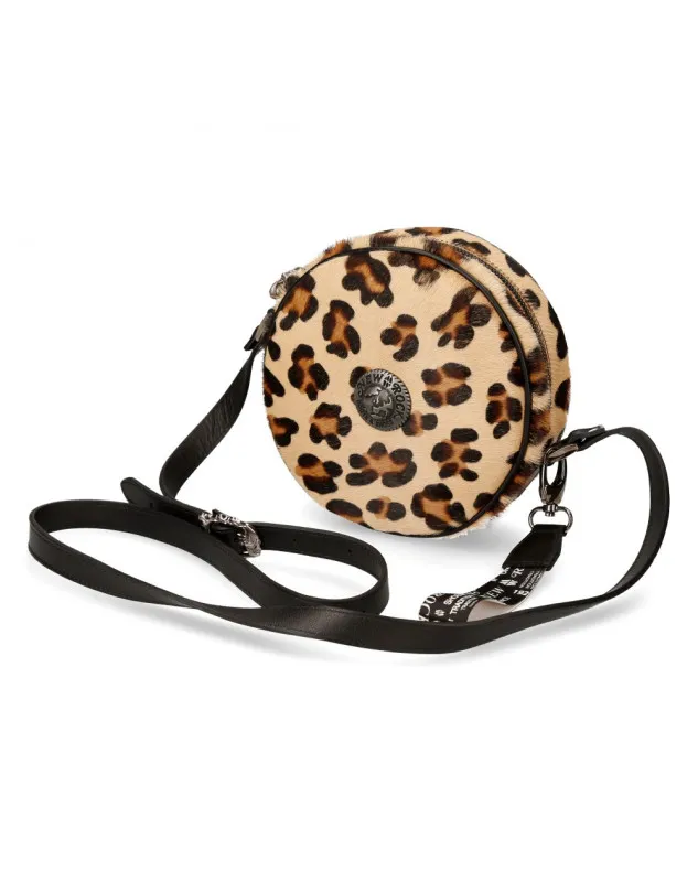 BOLSO DE HOMBRO REDONDO ESTILO LEOPARDO DE NEWROCK