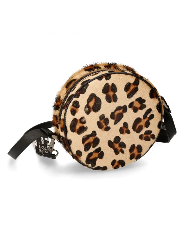 BOLSO DE HOMBRO REDONDO ESTILO LEOPARDO DE NEWROCK