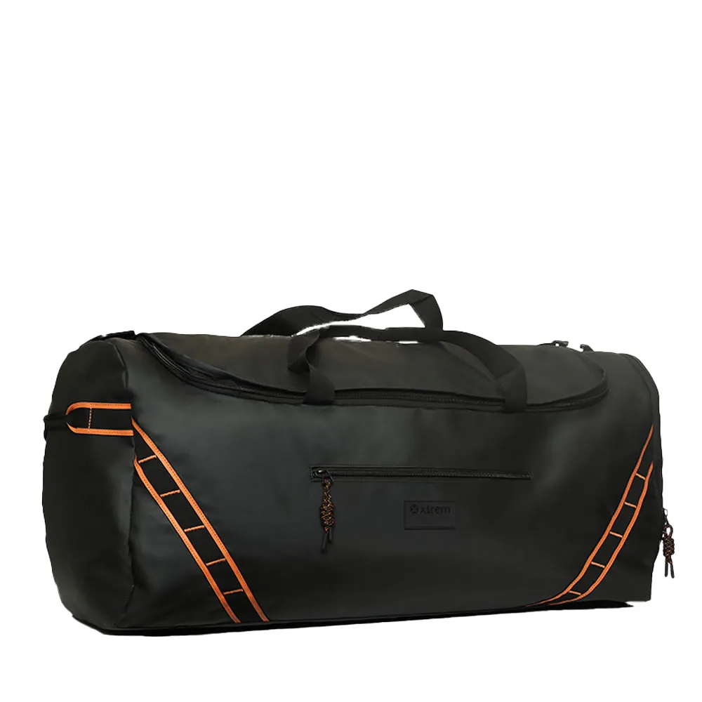 Bolso Deportivo Traveller Negro y Naranjo Extra Grande