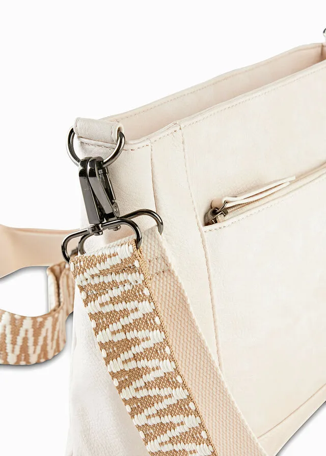BOLSO TIPO BANDOLERA CON CORREA INTERCAMBIABLE BEIGEARENA
