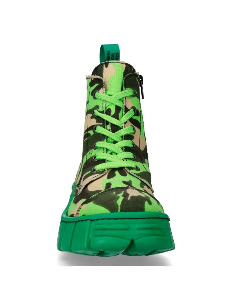 Botas de estilo camuflaje de moda verdes