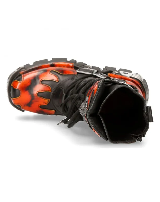 BOTAS NEW ROCK REACTOR LLAMA FUEGO DE PIEL