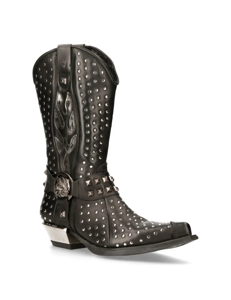 BOTAS VAQUERAS CON TACHUELAS NEGRAS DE NEW ROCK