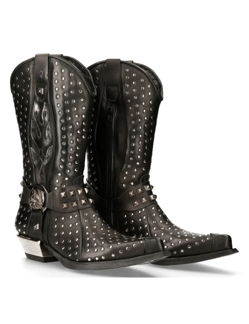 BOTAS VAQUERAS CON TACHUELAS NEGRAS DE NEW ROCK
