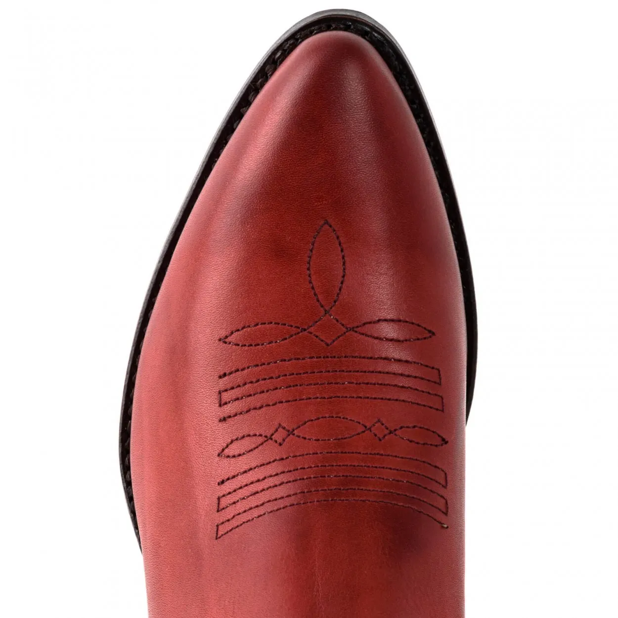 Botin cowboy rojo mujer
