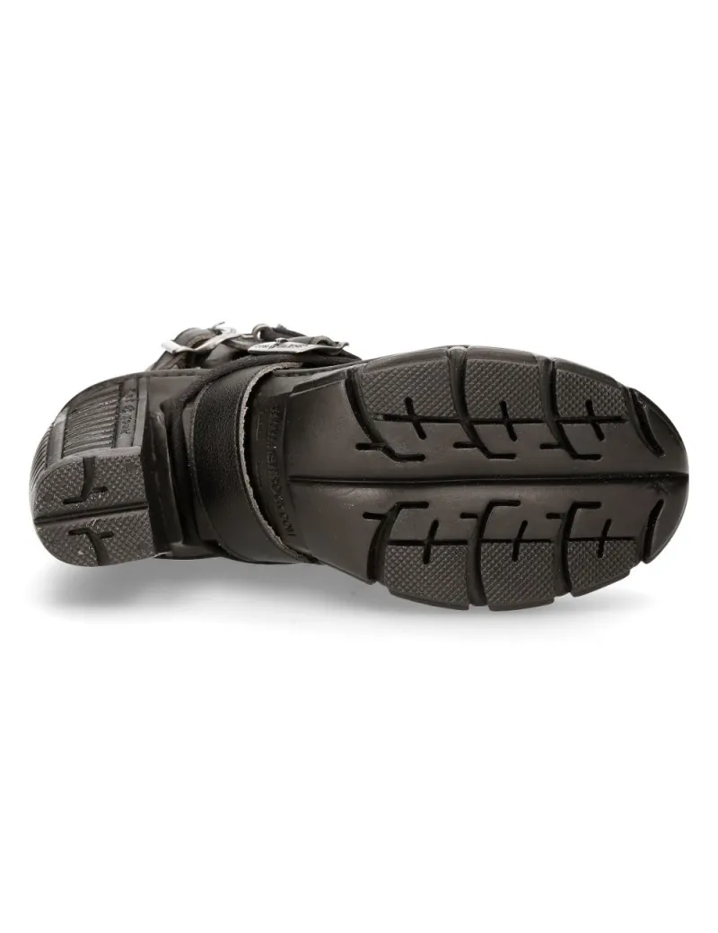 Botines con tacón alto trail punk color negro de New Rock