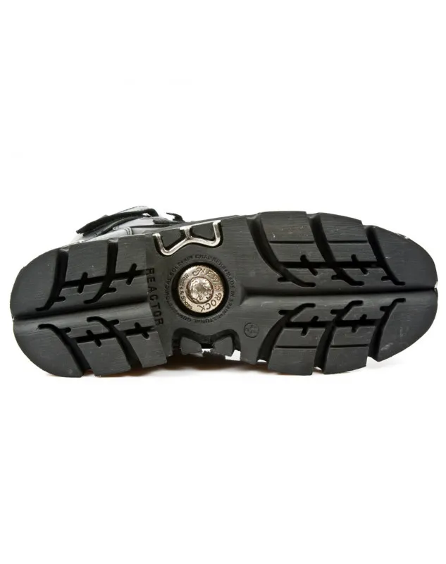 BOTINES PARA GOTICOS DE NEW ROCK NEGROS METALLIC