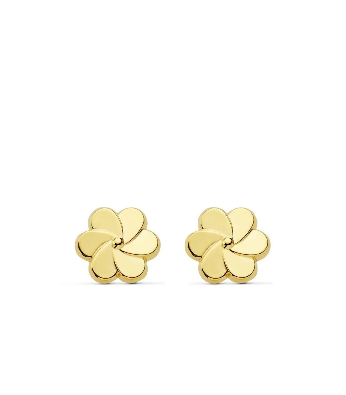 Boucles d'oreilles Fleur Pétale Or Jaune 18 Carats