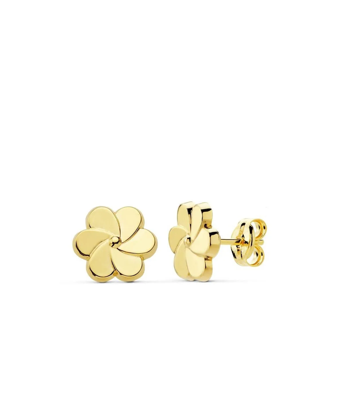 Boucles d'oreilles Fleur Pétale Or Jaune 18 Carats