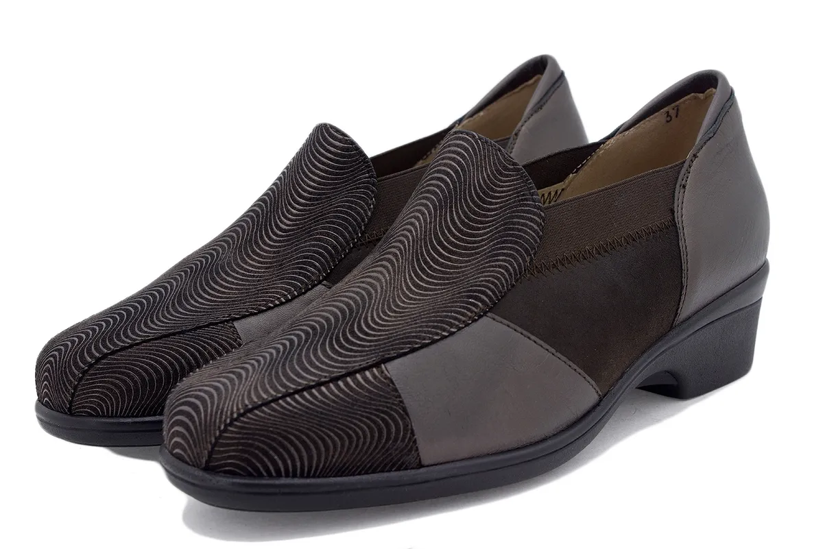 Brown Leather Bootee shoe