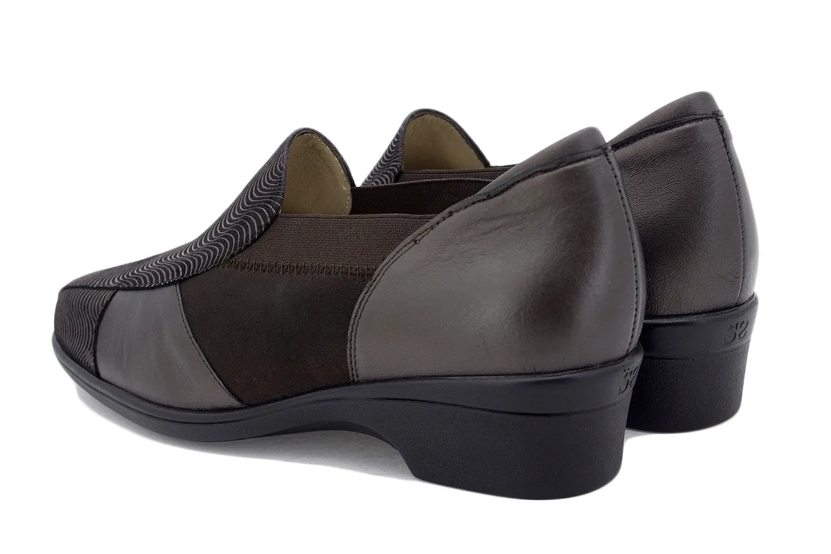 Brown Leather Bootee shoe