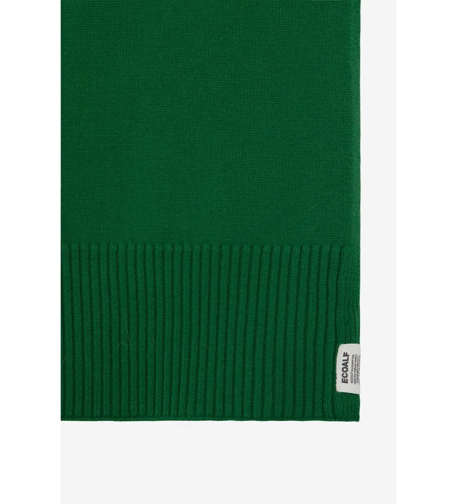 Bufanda de lana reciclada Woolalf verde