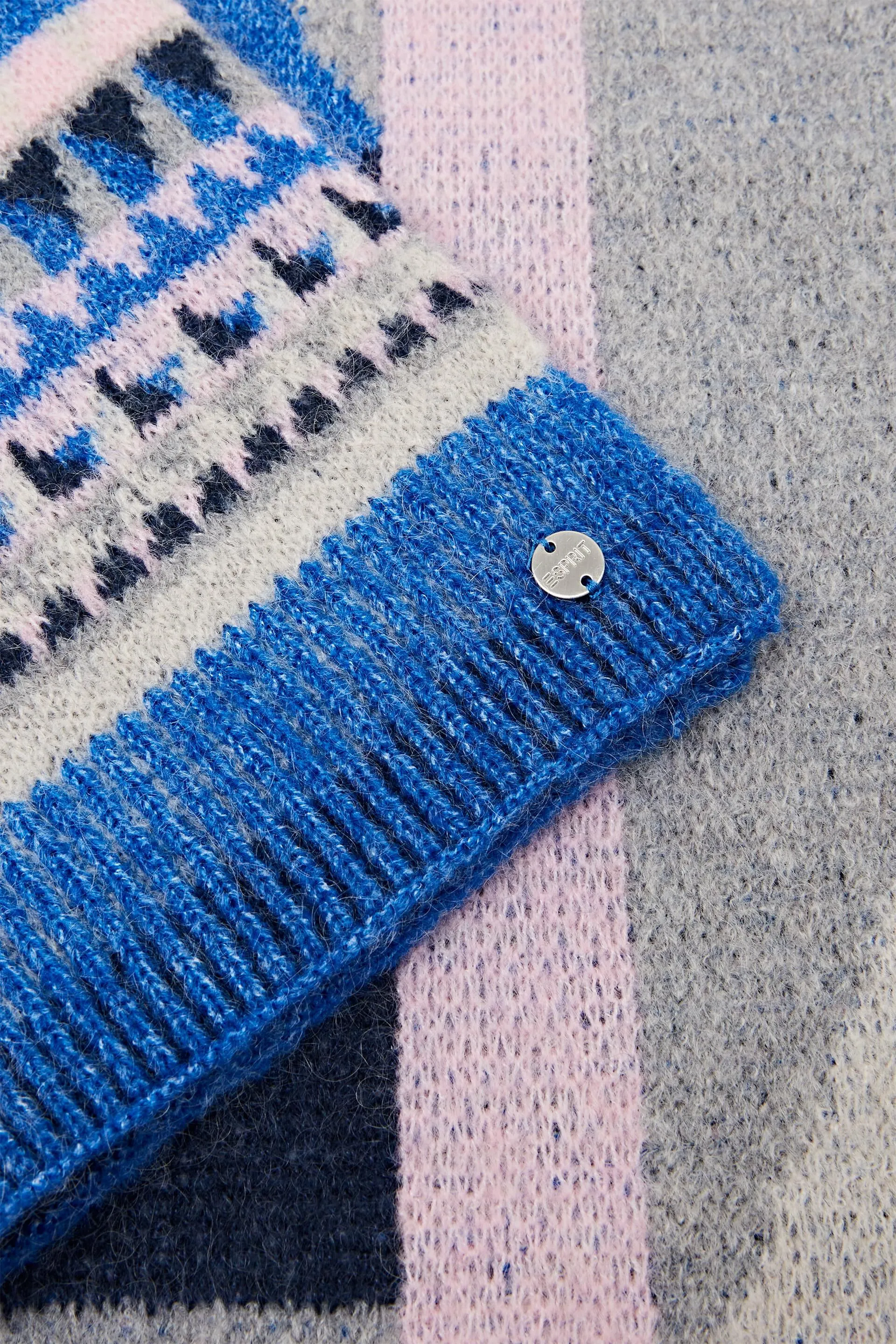 Bufanda estampada en mezcla de mohair