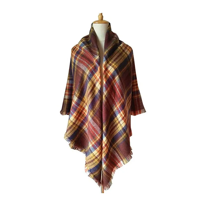Bufanda manta DELUXE Tartán XXL – Mujer