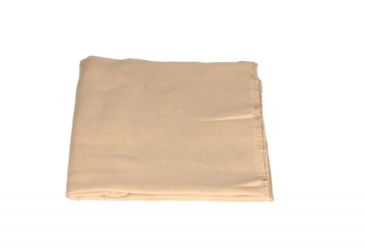 Bufanda Xl Beige Lisa Flecos Cortos