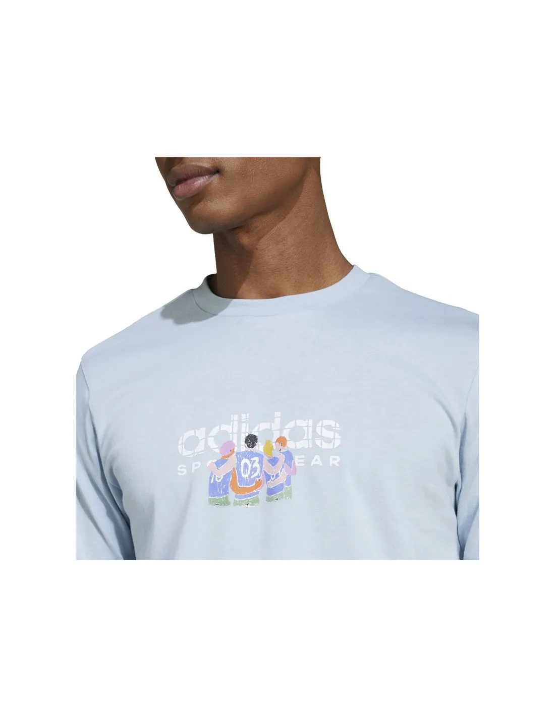Camiseta adidas Codes Linear Graphic Hombre Azul