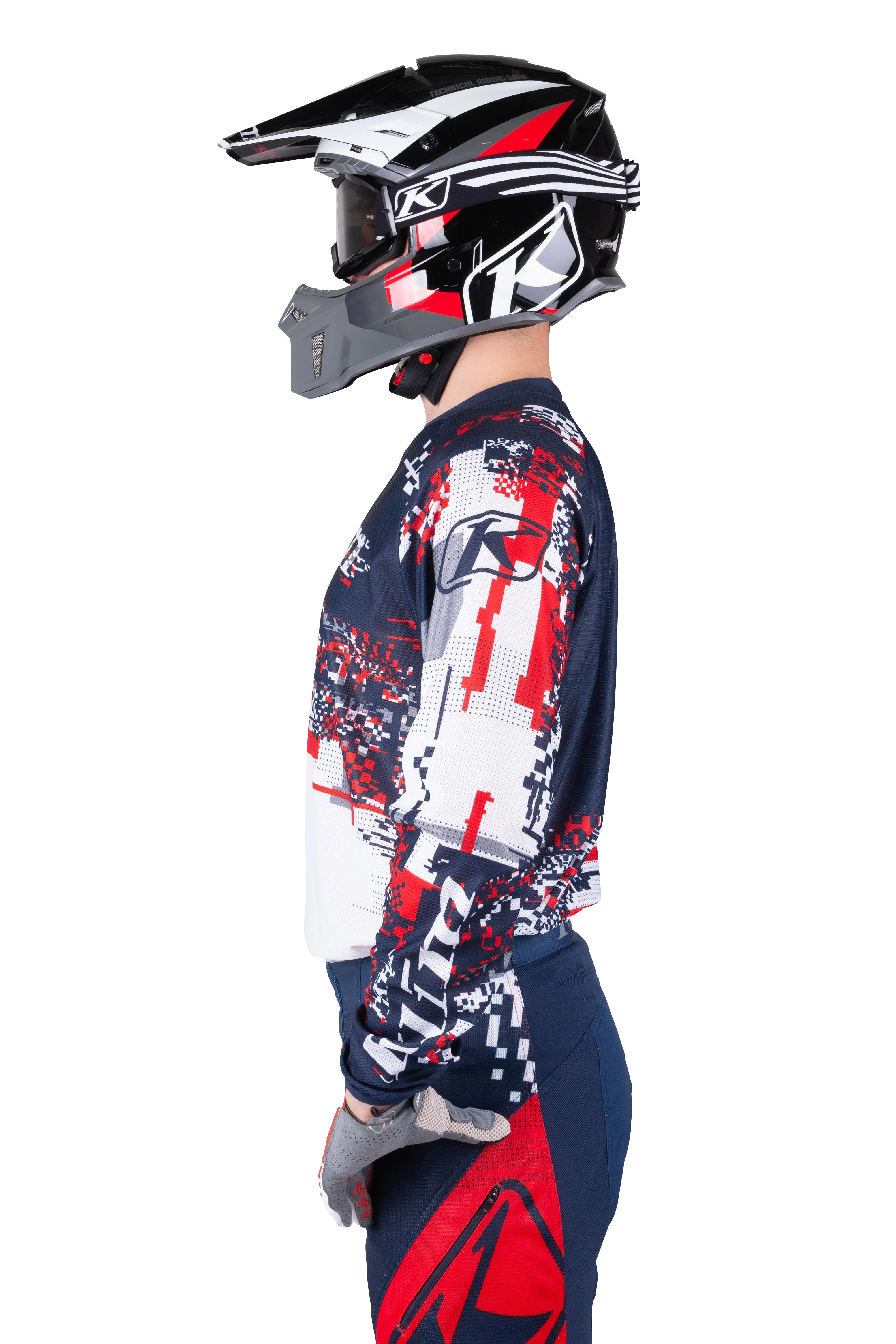 Camiseta de Cross Klim XC Lite Digital Chaos Roja 